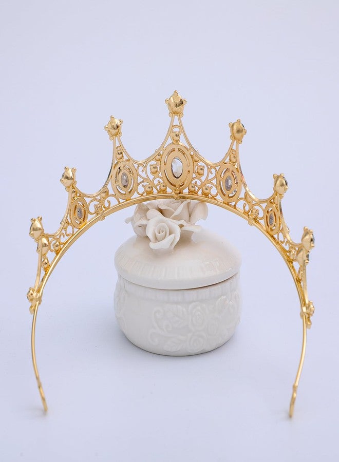 FORSEVEN Crystal Tiaras Birthday Crown for Women Wedding Rhinestones Princess Party Headbands Hair Accessories for Women Halloween Decorations Headband - Image 5